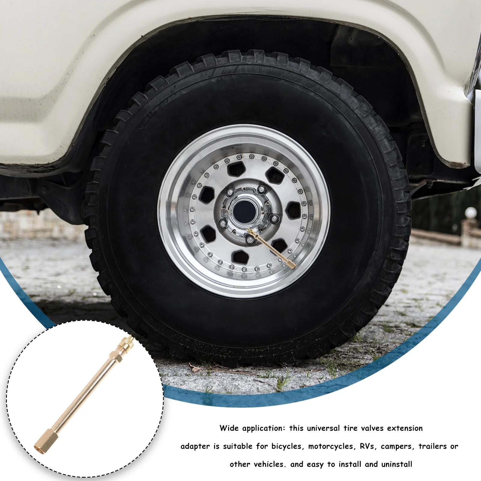 

Tire Valves Extension 10cm Straight Premium Brass Universal Valve Stem Extender for Atv Car Truck Bike Motorcycle Accessories