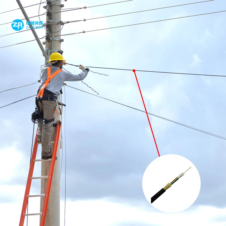 

single jacket adss fiber optic cable g652 outdoor optic fiber cable adss 4 6 12 24 36 48