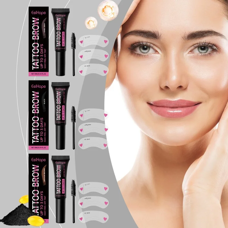 جل الحواجب يدوم طويلاً، تلوين طبيعي، يرطب ويغذي العناية بالحواجب