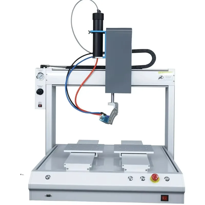 Universal Automatic Double Station Glue Dispenser with Rotation Spraying Machine for Silicone Epoxy Resin UV Adhesive Dispensing