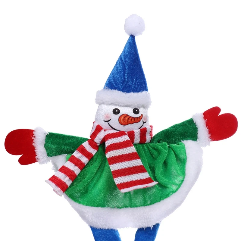 2x Santa Snowman Christmas Series Hands Moving Christmas Hat Santa Hat for Holiday Party Dance Performance Props