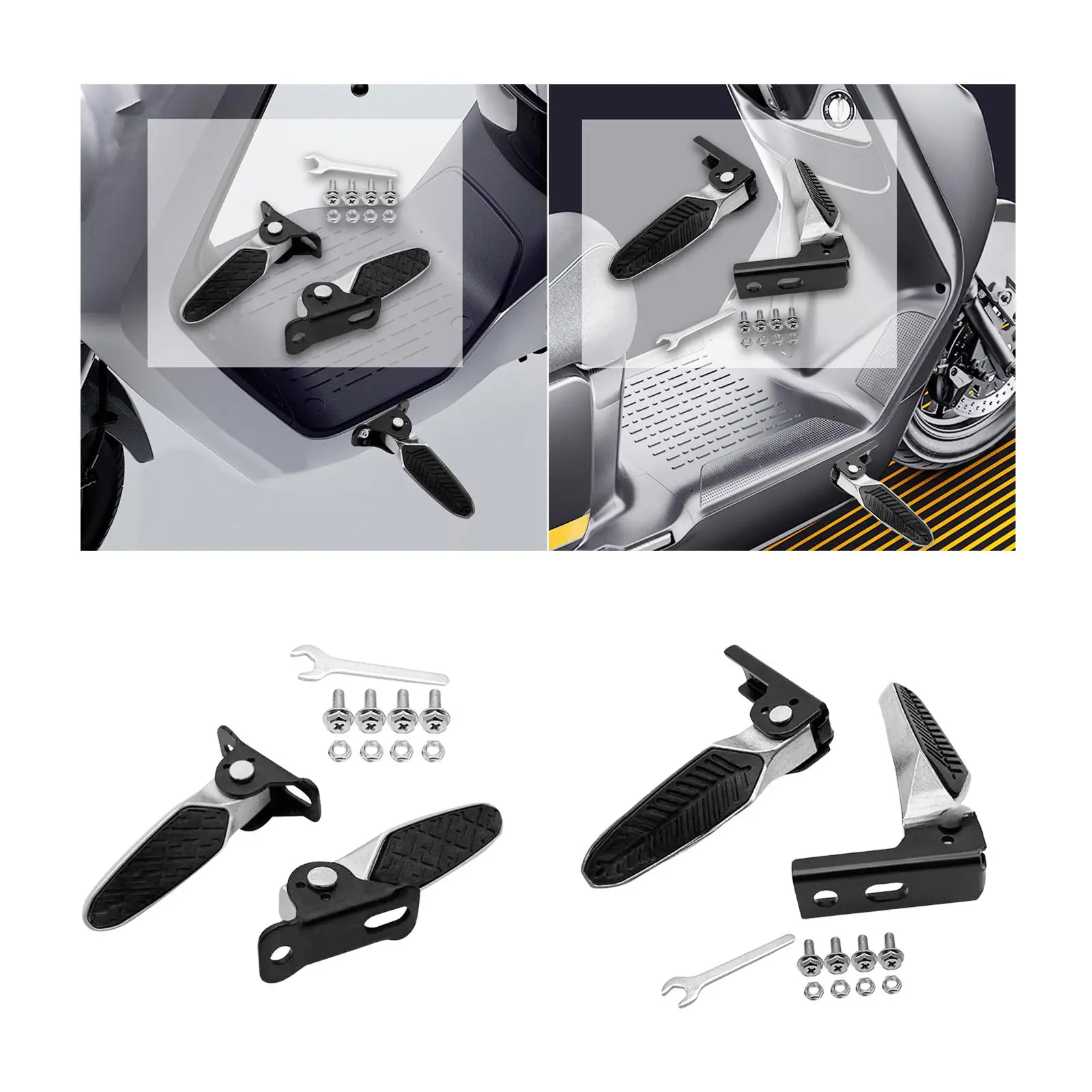 

Electric Bicycle Rear Pedals Replace Parts Saving Space Accessories Easily