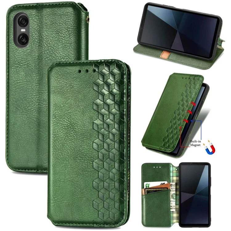 Suitable for Sony Xperia 10 1 VI (2024) V 5 IV III business patterned snap-on artificial leather case for shock protection view 2