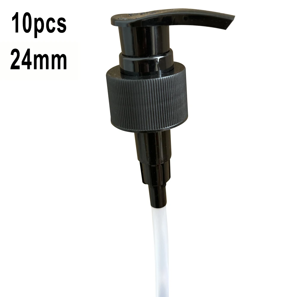 

DIY Replacement Pump Dispenser Black Bottle Liquid Lotion Plastic Without Bottle 10pcs 24mm 28mm Hot High Quality