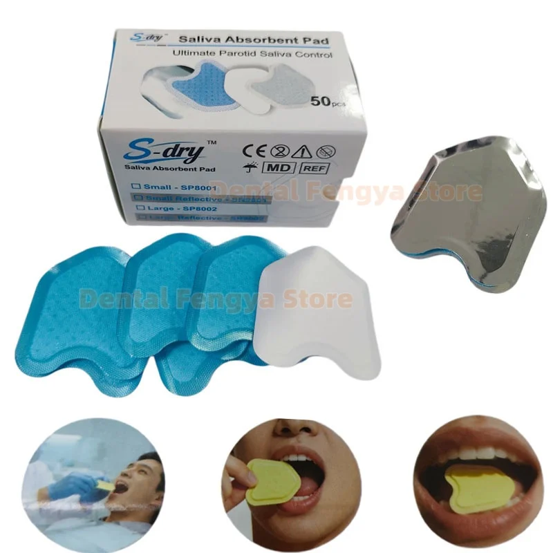 Disposable 50Pcs/Box Dental Saliva Absorbent Pads High Absorbency Oral Cotton Pads Sheets Oral Treatment Care Materials