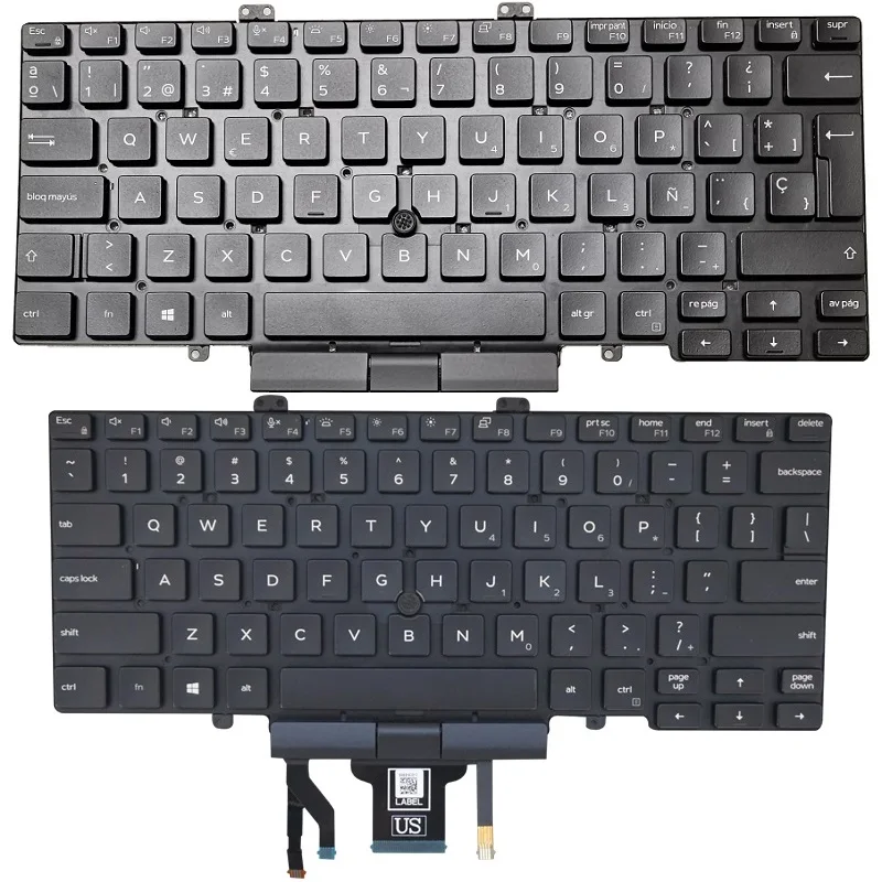 teclado portatil para dell latitude 5400 5401 5410 54112023 retroiluminado com ponteiro eua e sp novo 01