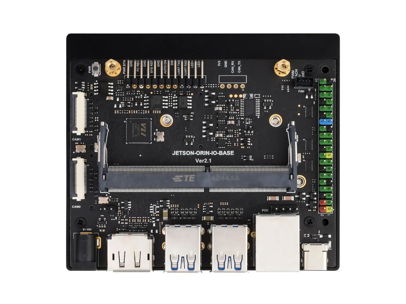 Waveshare Jetson Orin Nano/NX Development Board Based On Jetson Orin Nano And Jetson Orin NX Module, 5× USB Ports