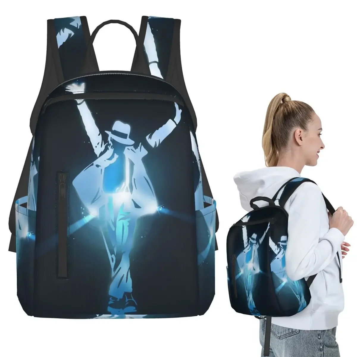 Michael Jackson Musicians Singers Dancers Backpack Student BookBag Children School Bag Computer Shoulder Bags Men Women