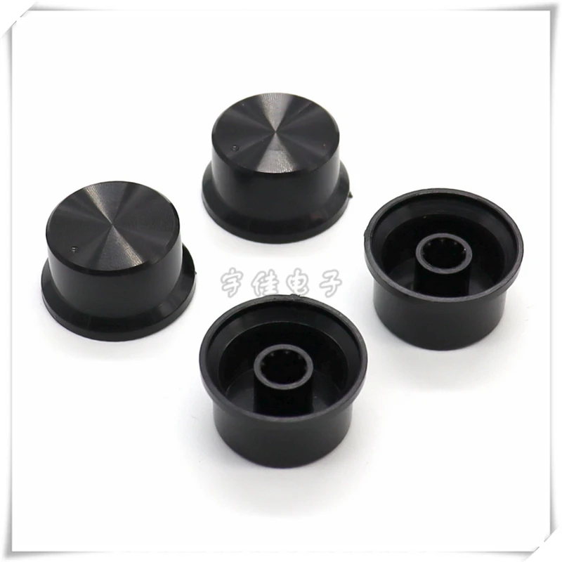 10PCS 22.5mm Black Plastic Knob Cap High Quality Knob Cap Potentiometer Knob Cap Suitable For Flower Handle 6mm