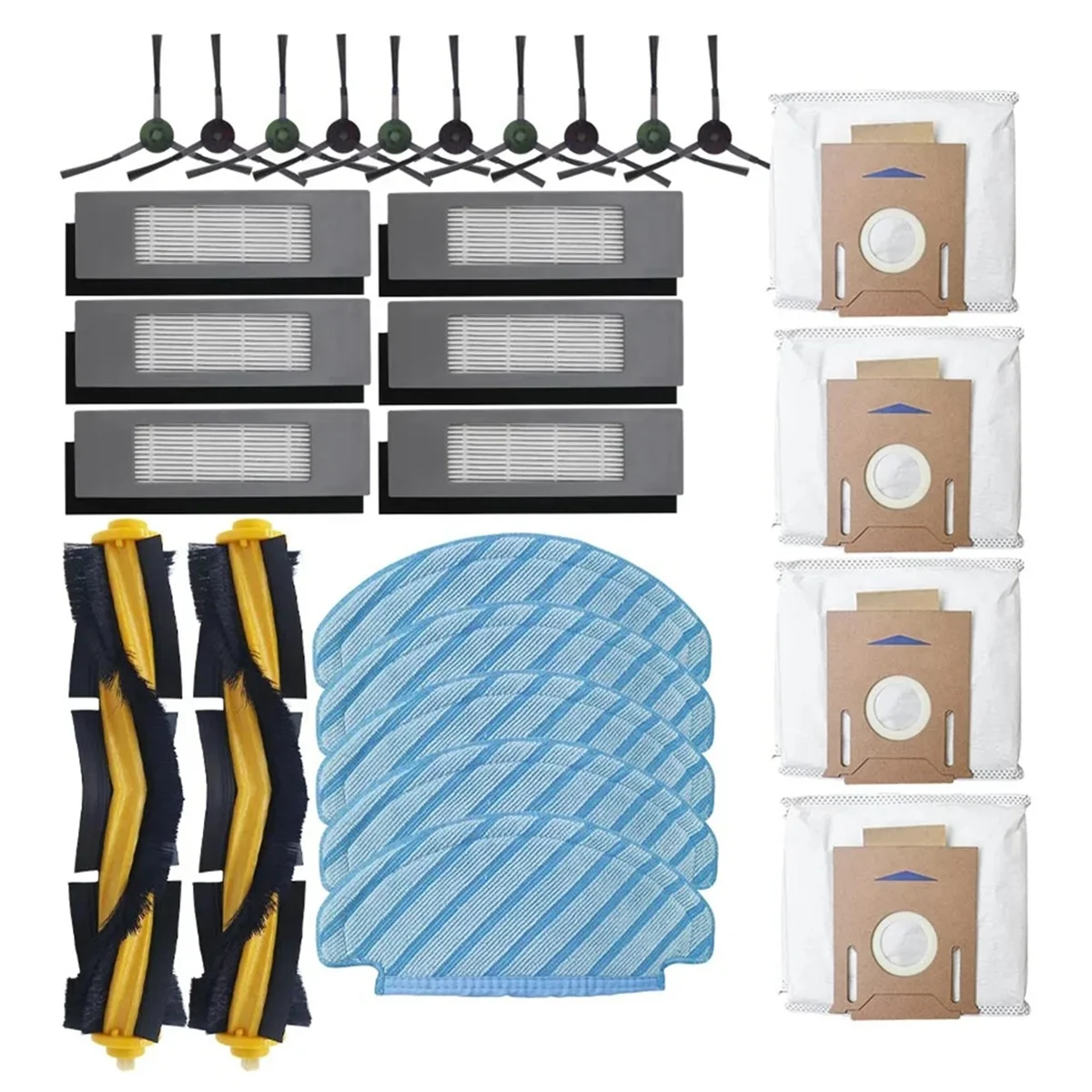 Pièces d'aspirateur brosse principale/latérale pour aspirateur Robot DEEBOT OZMO T8/T8, sac à poussière, filtre, accessoires en tissu de vadrouille
