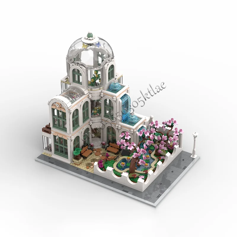 حار 2241 قطعة القرون الوسطى الفاخرة حديقة نباتية وحدات نموذج العمارة بنة Diy بها بنفسك التعليم الجمعية الاطفال اللعب الهدايا