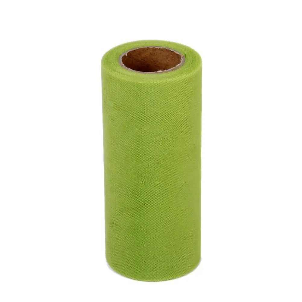 

22M Tulle 15CM Diy Tutu Craft Green Polyester DIY Craft Wedding Decor Party Room Doorway Floral Arrangement Fabric