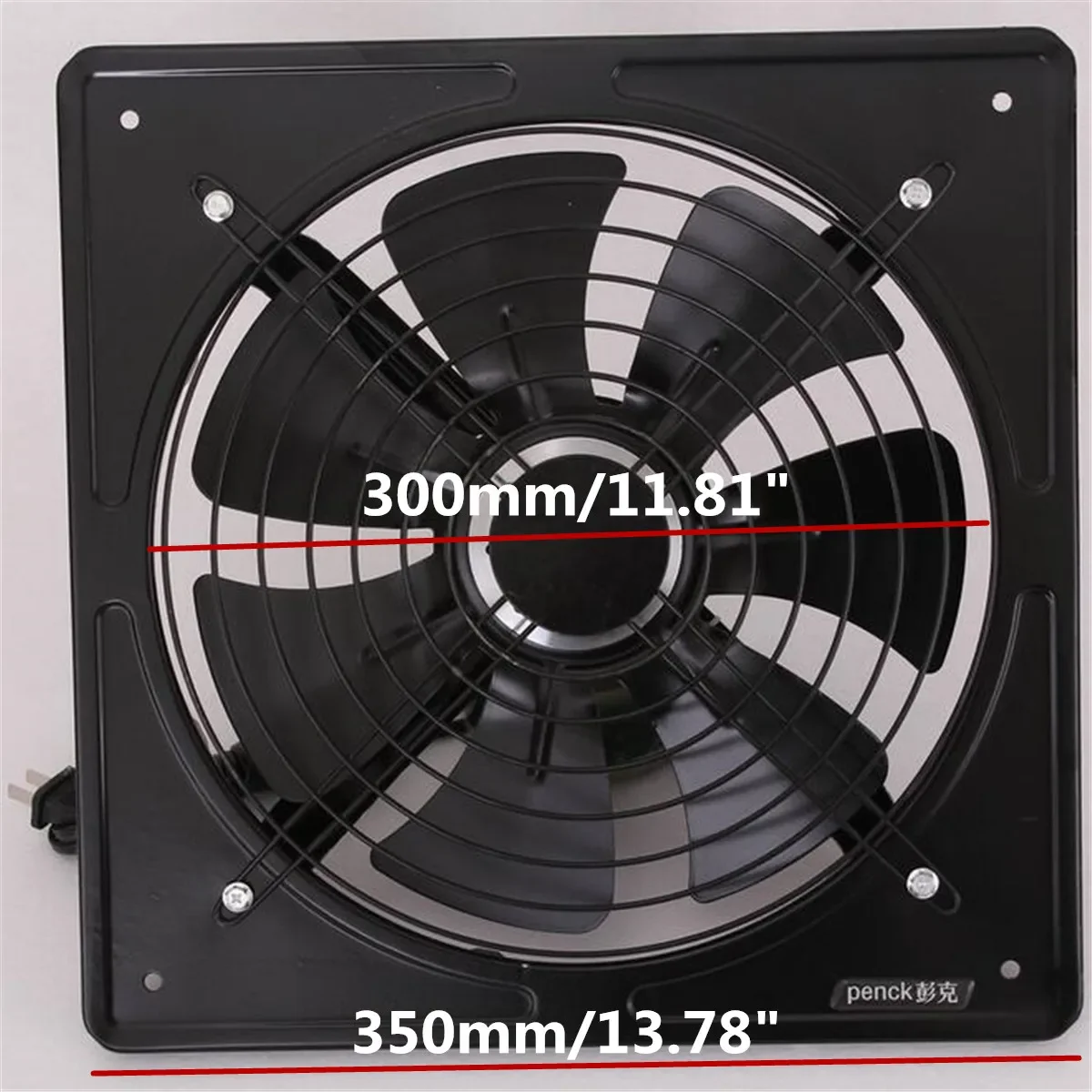 220V 12 inch Metal Exhaust Fan High Speed Air Extractor Window Ventilation Fan for Kitchen Ventilator Axial Industrial Wall Fan