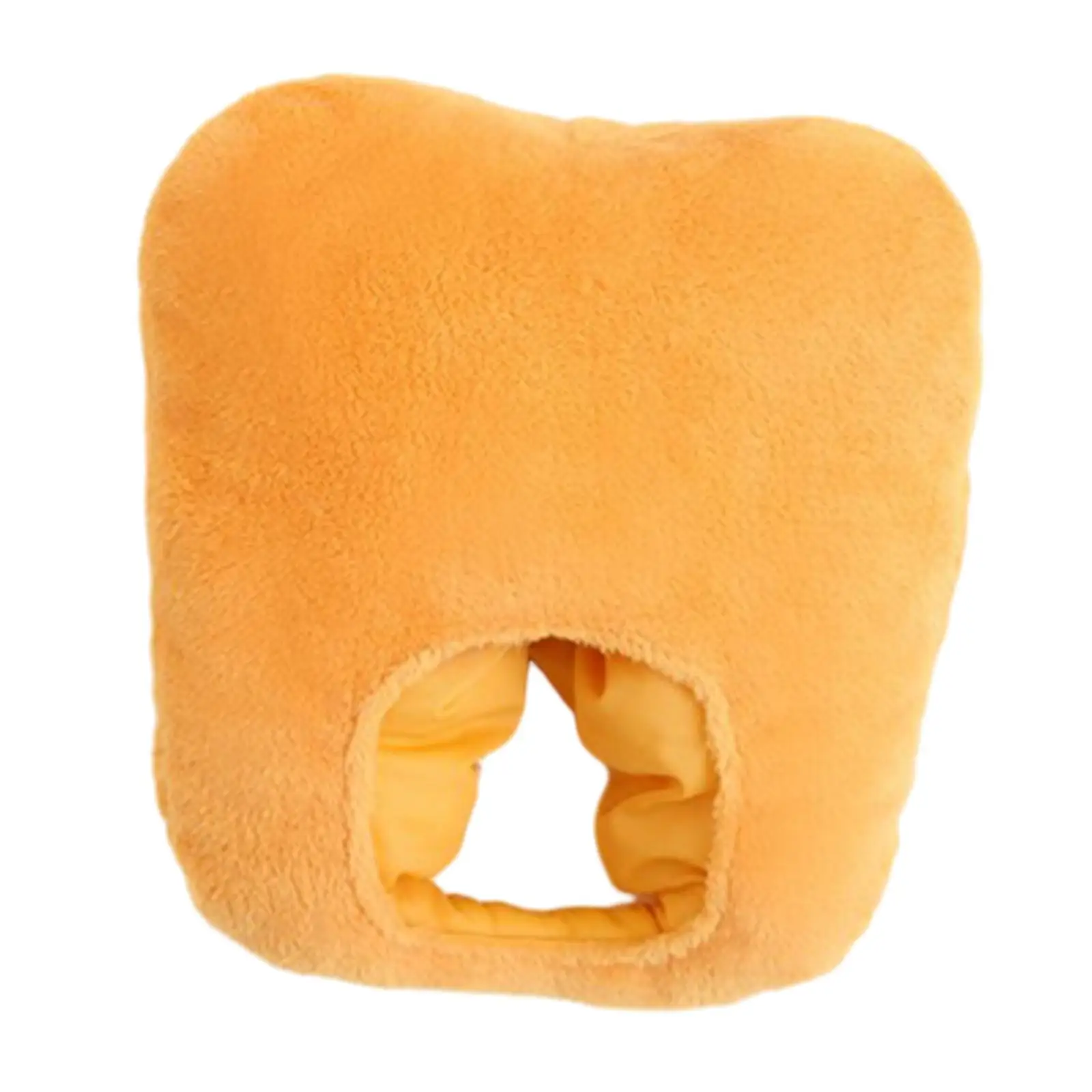 Chapéu de pelúcia de frango frito laranja fofo boné de fantasia engraçado para meninos meninas festa e adereço fotográfico