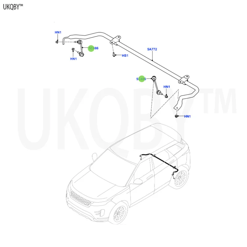 La nd Ro ve r Di sc ov er y Sh en xi ng 2015 LR114303 Connecting Rod - Balance Rod