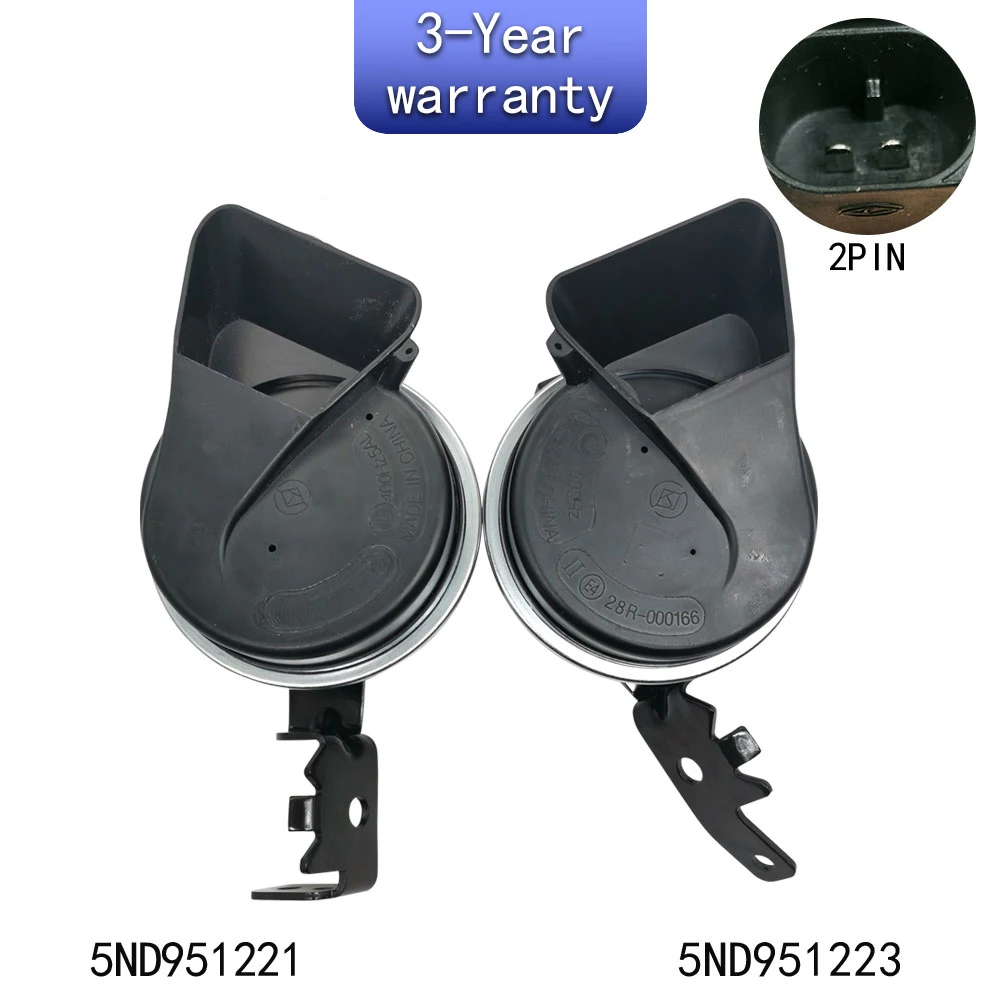 2Pcs Snail horn For VW Tiguan Touran Lavuda Lavuda Polo Santana Lavida Passat Skoda Octavia Rapid uperb 5ND951221 5ND951223
