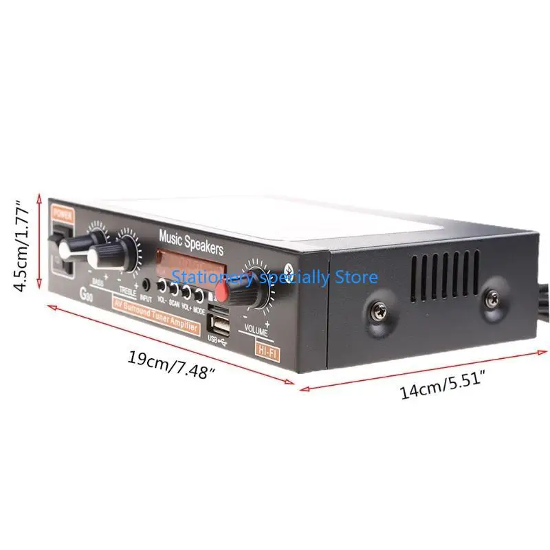 P0RB Bluetooth-Bluetooth Subwoofer Music Player Support FM TF Aux 2Ch con telecomando