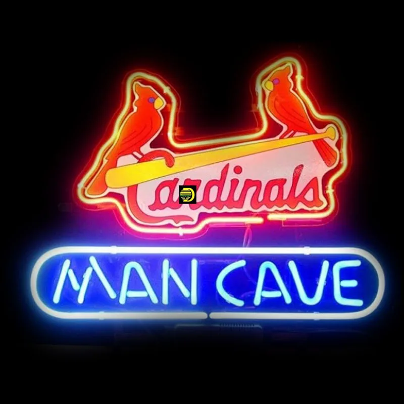 Cardina Logo St Louis Neon Sign Light Man Cave Glass Beer Bar Restaurant Handcraft Arcade Neon Lamp for Beer Paint Board sign