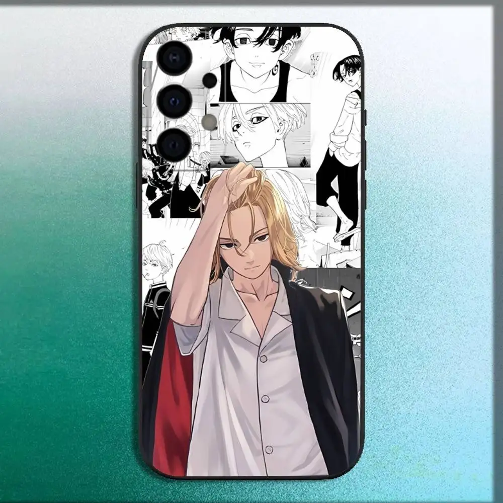 حافظة هاتف طوكيو سانو ريفينجرز مانجيرو لهاتف سامسونج جالاكسي A73,72,71,A52,51,40,41,A22,A32,31,A13,12,Note20 غلاف أسود ناعم #3