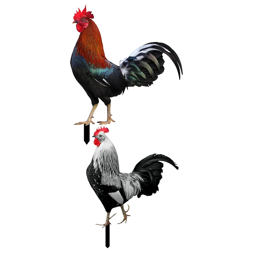 

Acrylic Pheasant Garden Stakes Outdoor Lawn nament Yard Decoration Realistic Home Accent Chicken Fence Statue Hen Stake