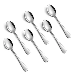 6 Pieces Of Espresso Spoon, 4.7 Inch Stainless Steel Mini Coffee Spoon Dessert Spoon