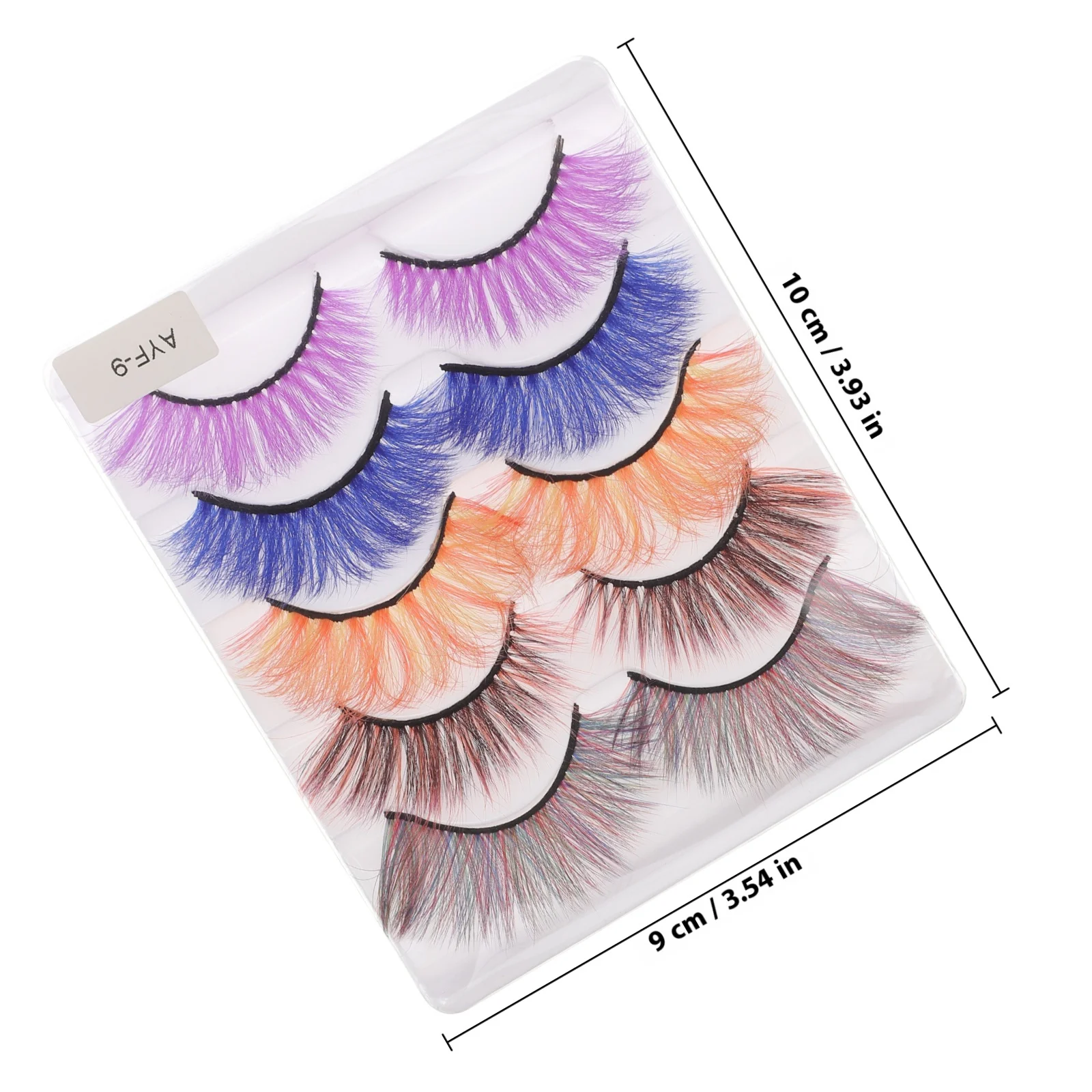 5 paires de faux cils colorés Extensions de faux cils 3D naturels pour fête quotidienne Cosplay maquillage cils faux cils