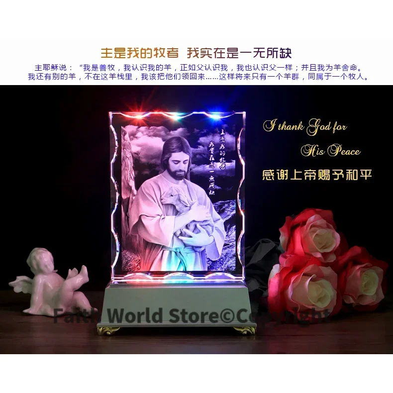 Special offer --TOP Art Collectible collection Home Decor Decoration Religious 3D Christ Jesus Crystal Image