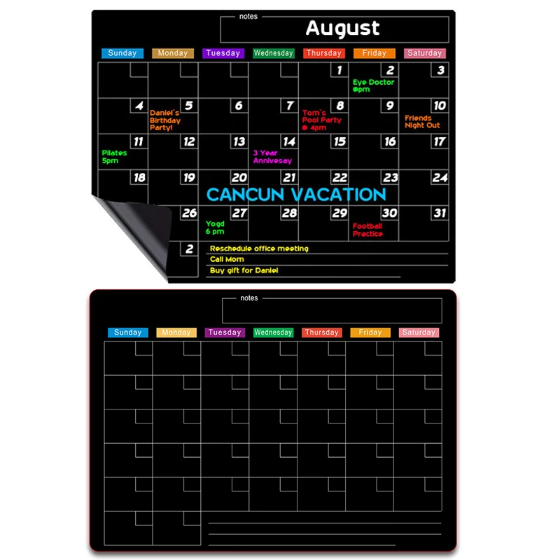 7pcs/set Magnetic Dry Erase Calendar Fridge Magnet 17\