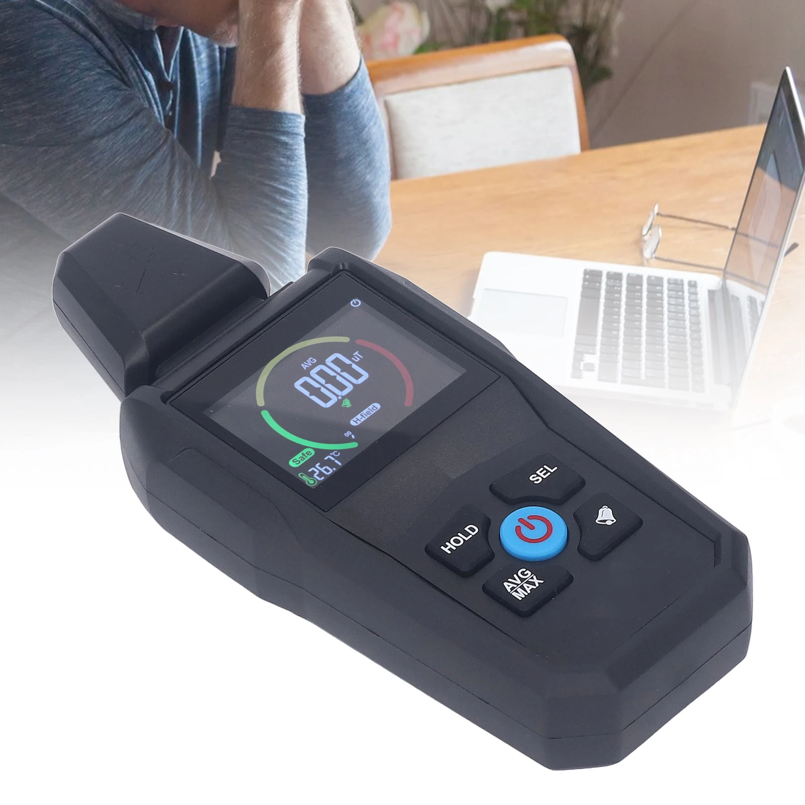EMF01 LCD EMF Detector for Measuring Electromagnetic Fields in Residential and Office Settings with Triaxial Accuracy