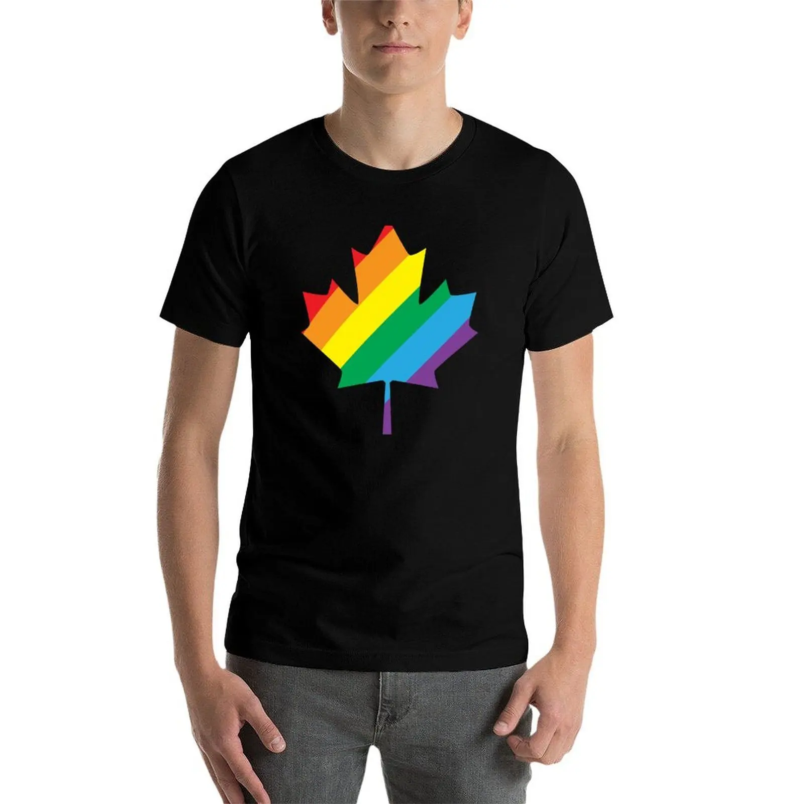 Camiseta lgbt canada orgullo, camiseta lisa para hombre, Camiseta de algodón 100% para hombre, Camiseta de algodón