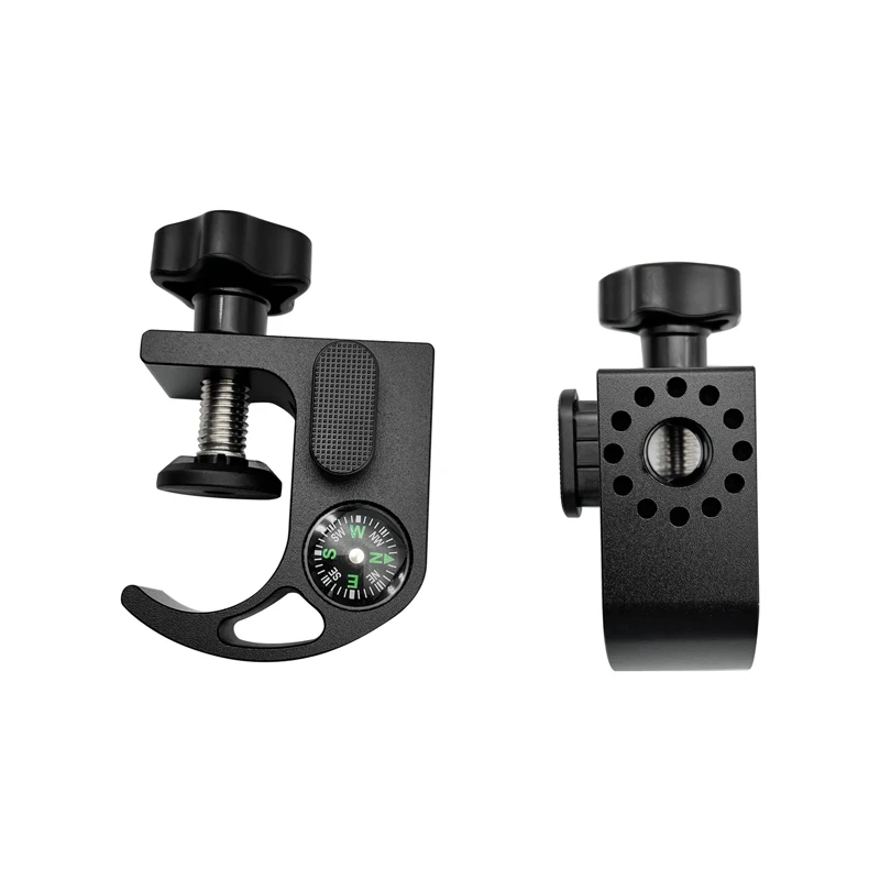 New Universal Ellipse GNSS GPS Pole Clamp With Compass Replace Size 24mm - 38mm Pole Holder Mount