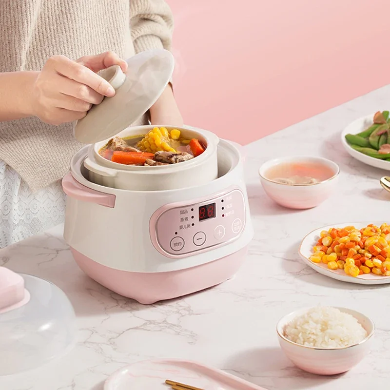 

household Multifunctional electric stew pot, automatic baby porridge artifact,ceramic water-proof stew, small electric stew pot