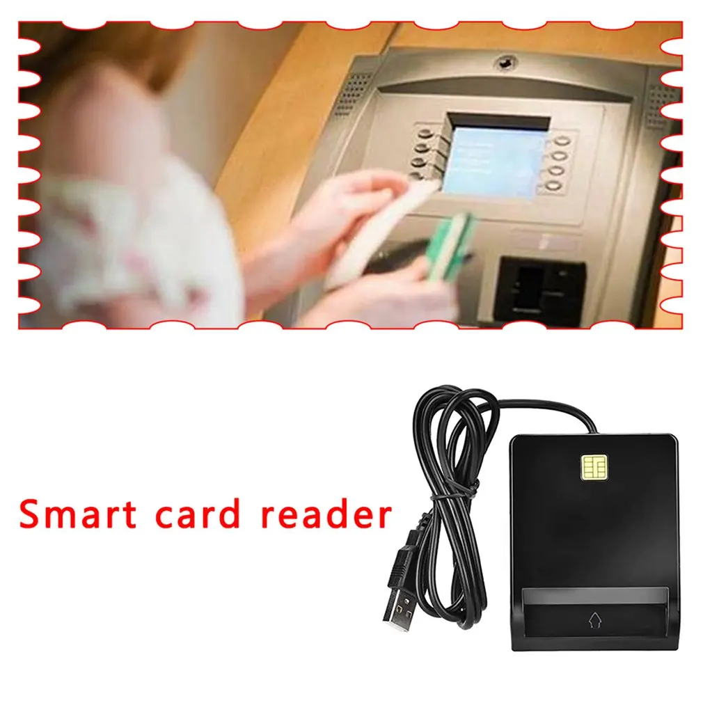 Hot New USB Smart Card Reader micro SD/TF memory ID Bank electronic DNIE dni citizen sim cloner connector adapter Id Card Reader