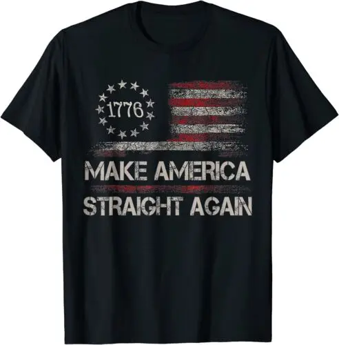 

MASA Shirt Make America Straight Again 4th Of July Vintage Unisex T-Shirt