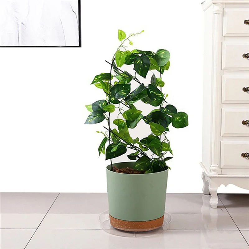 ABUL-8Pack Clear Plant Saucer 10Inch Plastic Plant Saucers Thicker Plant Tray Flower Pot For Indoor Outdoor Garden