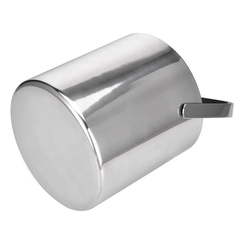 Recipiente quadrado de gelo de aço inoxidável, recipiente de balde de gelo de parede dupla de 1,3L com tampa de pinças