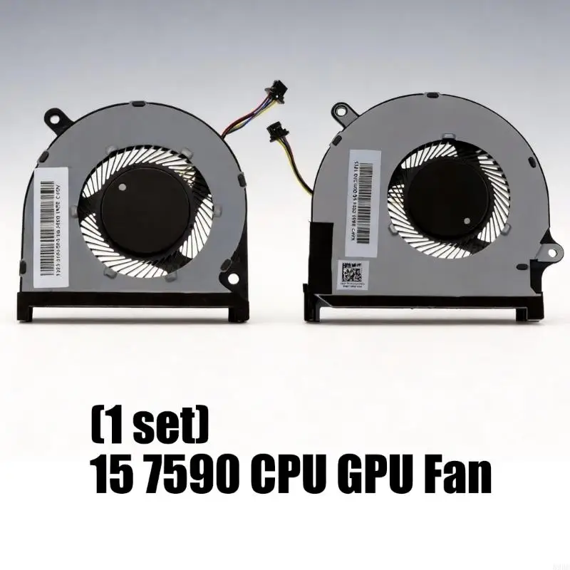 

CPU + GPU Fan DC5V 4Pin 4Wires Laptops Cooling Fan for 15 7590 7591 7590 P83F Seriess Notebook Radiators 896C