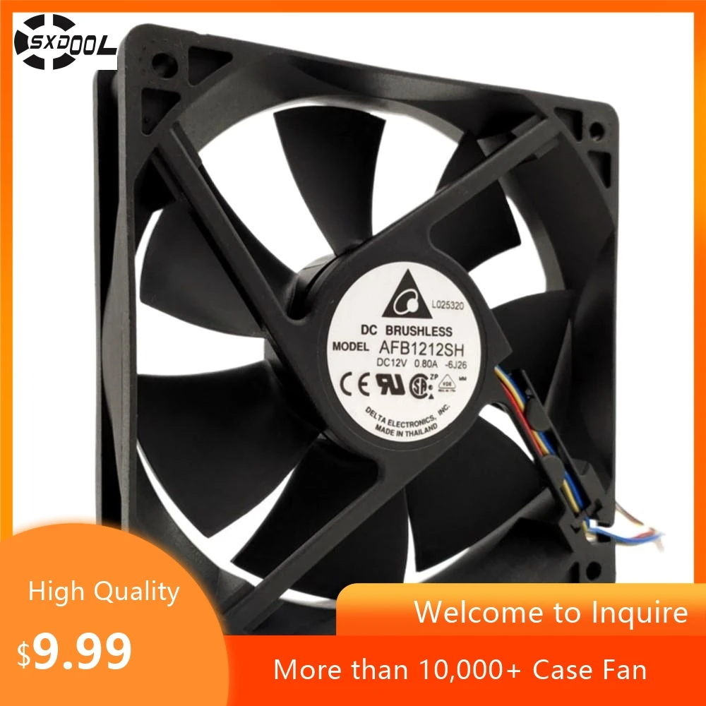 

for Delta AFB1212SH 120mm 12025 12V 0.8A PWM Ball Bearing Cooling Fan - High Performance for PC, Server, and Industrial Cooling