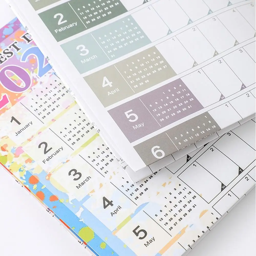 Check List 2024 Calendar 2024 Wall Calendar Planner Yearly Weekly Annual To Do List Lightweight Kawaii Office Clerk