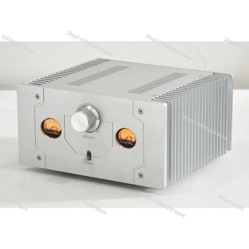 

Retro VU Meter Amplifier Chassis - All Aluminum with Bilateral Heatsinks for DIY