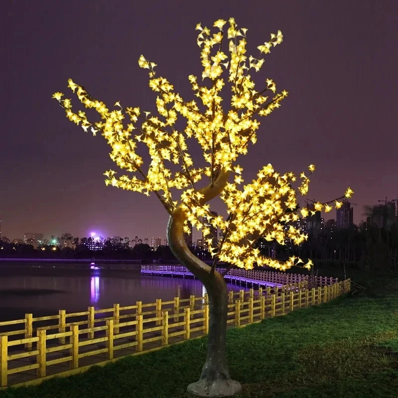 

LED Artificial Cherry Blossom Tree Light Christmas Light 864pcs LED Bulbs 1.8m 6.5ft Height 110 220VAC Rainproof Outdoor Use Fre