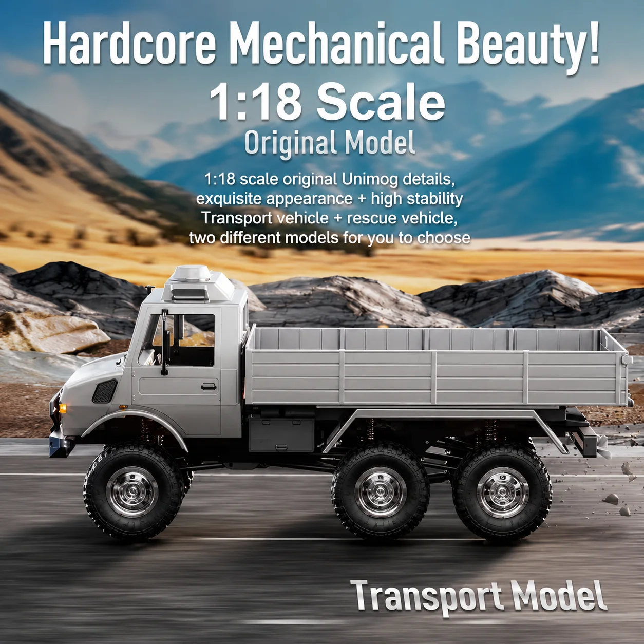 D912 Remote Control Unimog Six Wheel All Terrain Off Road 1 18 Scale Simulation Rescue Transporter Truck Adult Hobby Enthusiasts