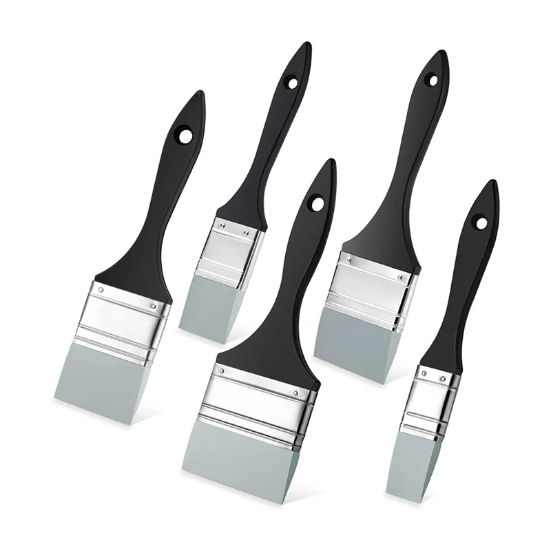 

A02F-5 шт. Набор силиконовых кистей для рисования, инструмент для рисования плоской формы для акриловых красок на водной основе, гуашь (1 дюйм, 1,5 дюйма, 2 дюйма, 2,5 дюйма, 3 дюйма)