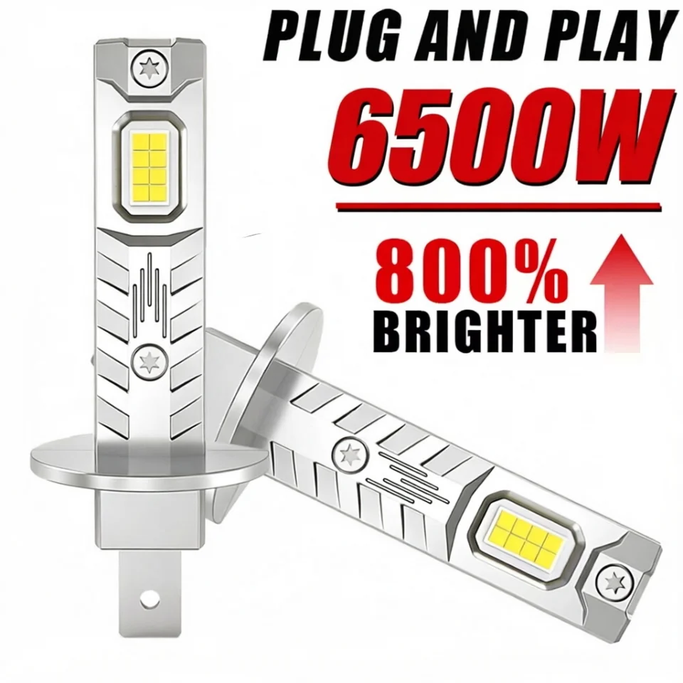 

6500W H1 LED Headlight Bulb 9000000LM High Power Auto Fog Lamp 6000K 12V Led Lights for Car Head Lamps Driving Running Lamp