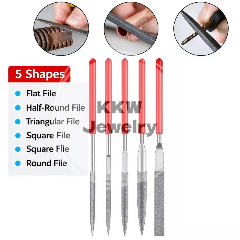 Diamond Needle File Set Mini Needle File Kit For Stone Glass Metal Carving DIY Craft Hand Tools