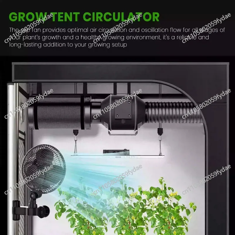 Planting Tent Hydroponics Household 6 Inch Double Gear Speed Regulating Clip Fan