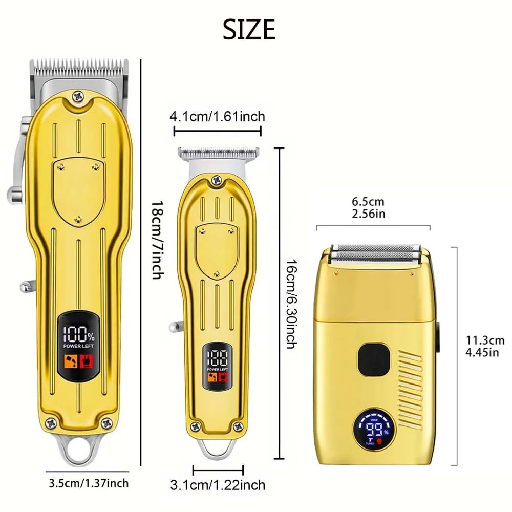 Professionelle Haarschneidemaschine Elektrischer Rasierer für Männer USB-Aufladbare Schneidemaschine und Trimmer Barttrimmer Schnelles Aufladen – Detail 27