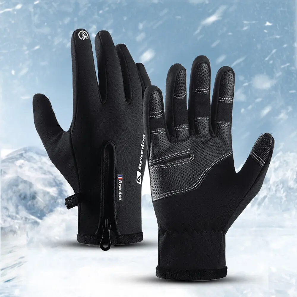 

1 Pair Winter Fleece Warm Gloves Cold-proof for Outdoor Sports Skiing Motorcycle Bike