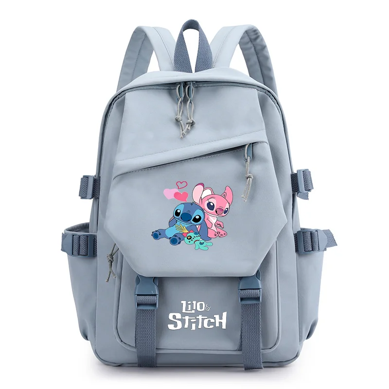 

MINISO Lilo Stitch Boys Girls Kids School Book Bags Women Bagpack Teenagers Travel Backpack Mochila