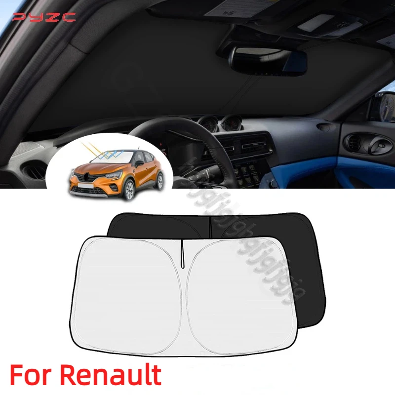 Windshield Sunshade Car Visor Front Window parasol Sun Shade Cover For Renault Megane Clio Espace Arkana Captur  Car Sun Visor